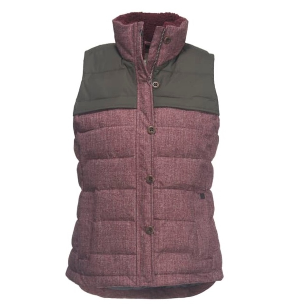 NWOT Woolrich Bitter Chill Wool Loft Vest Women’s size Medium Burgundy
